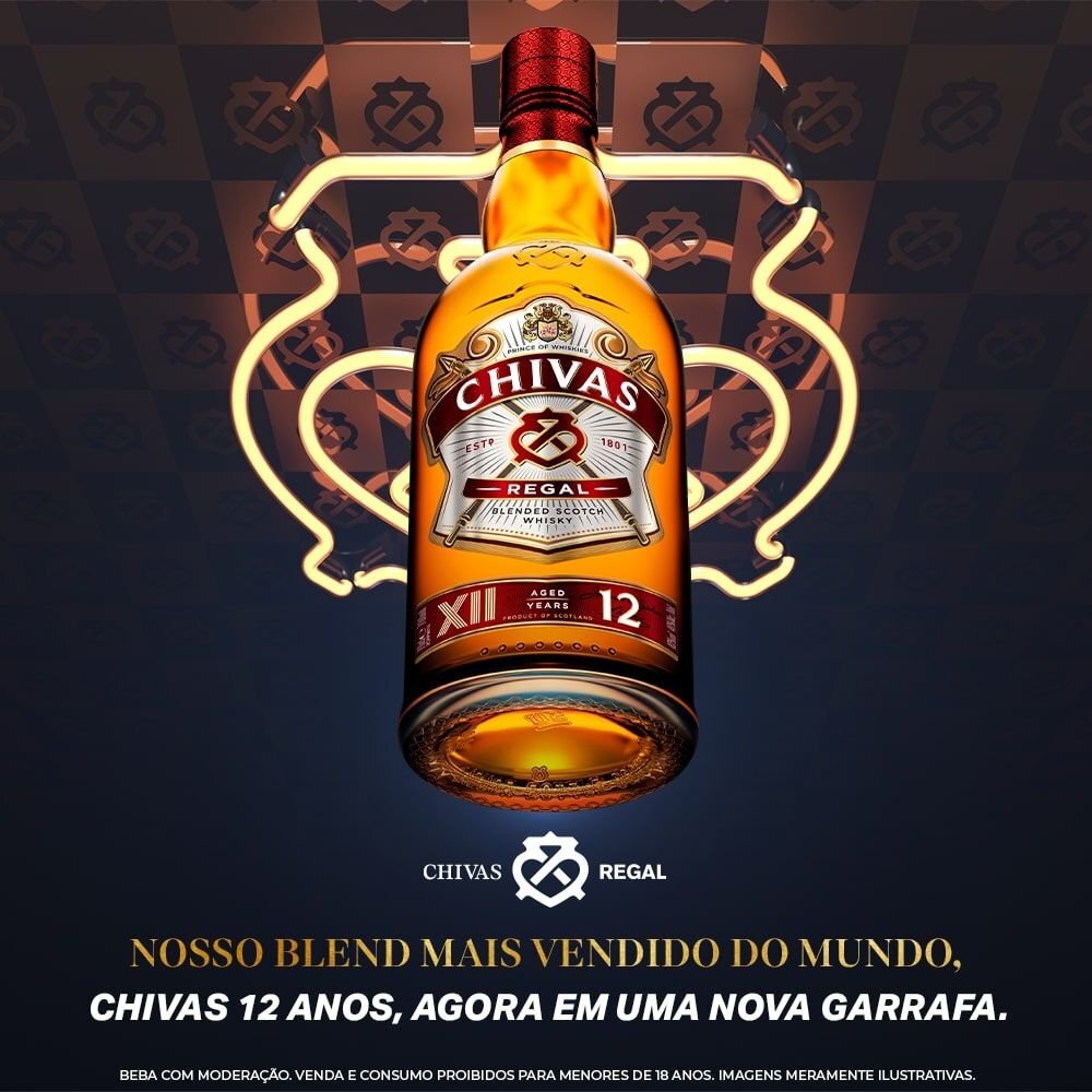 Whisky Chivas Regal 12 anos Escocês - 750 ml - Apoio Entrega V2