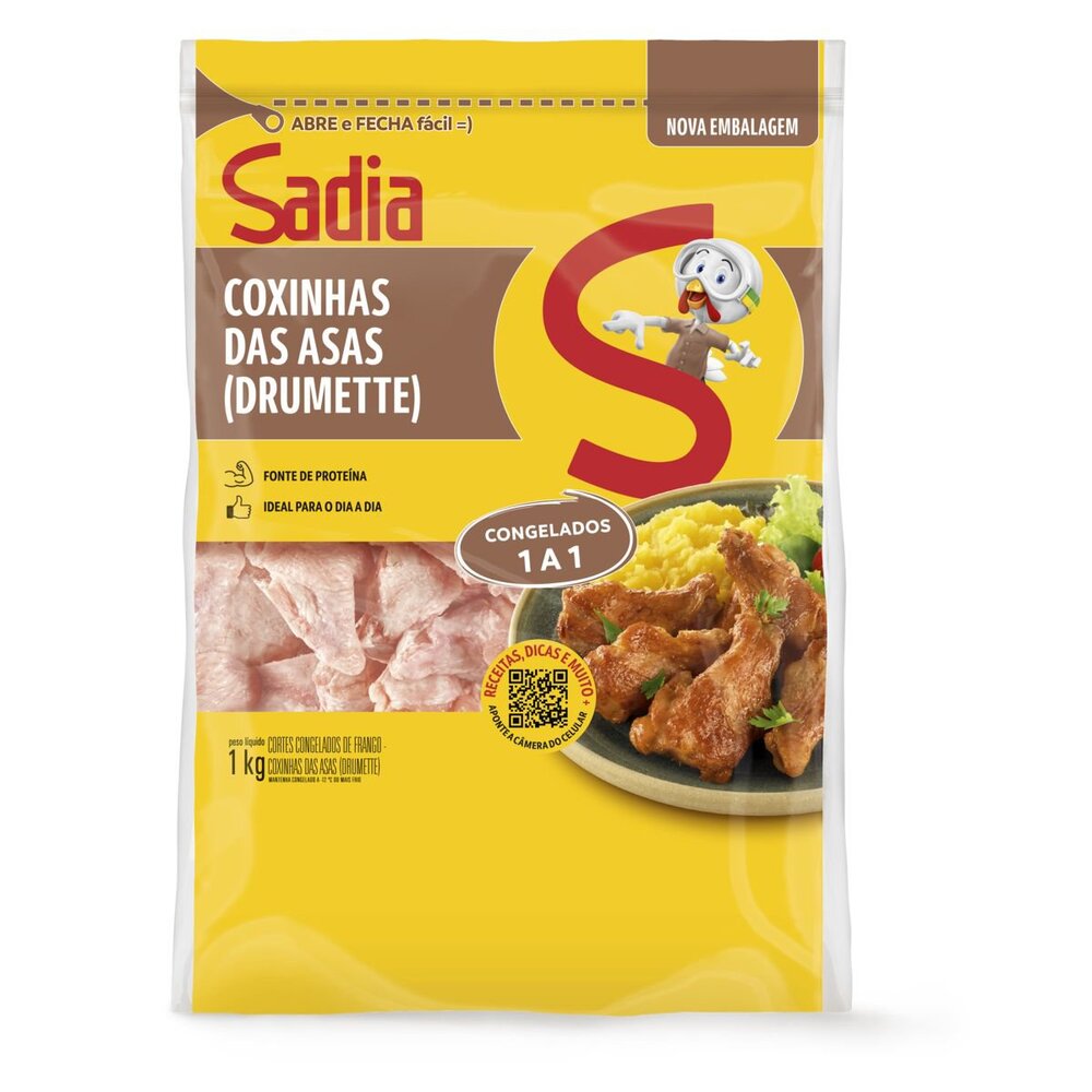 Coxinha da Asa de Frango Congelada Sadia 1kg