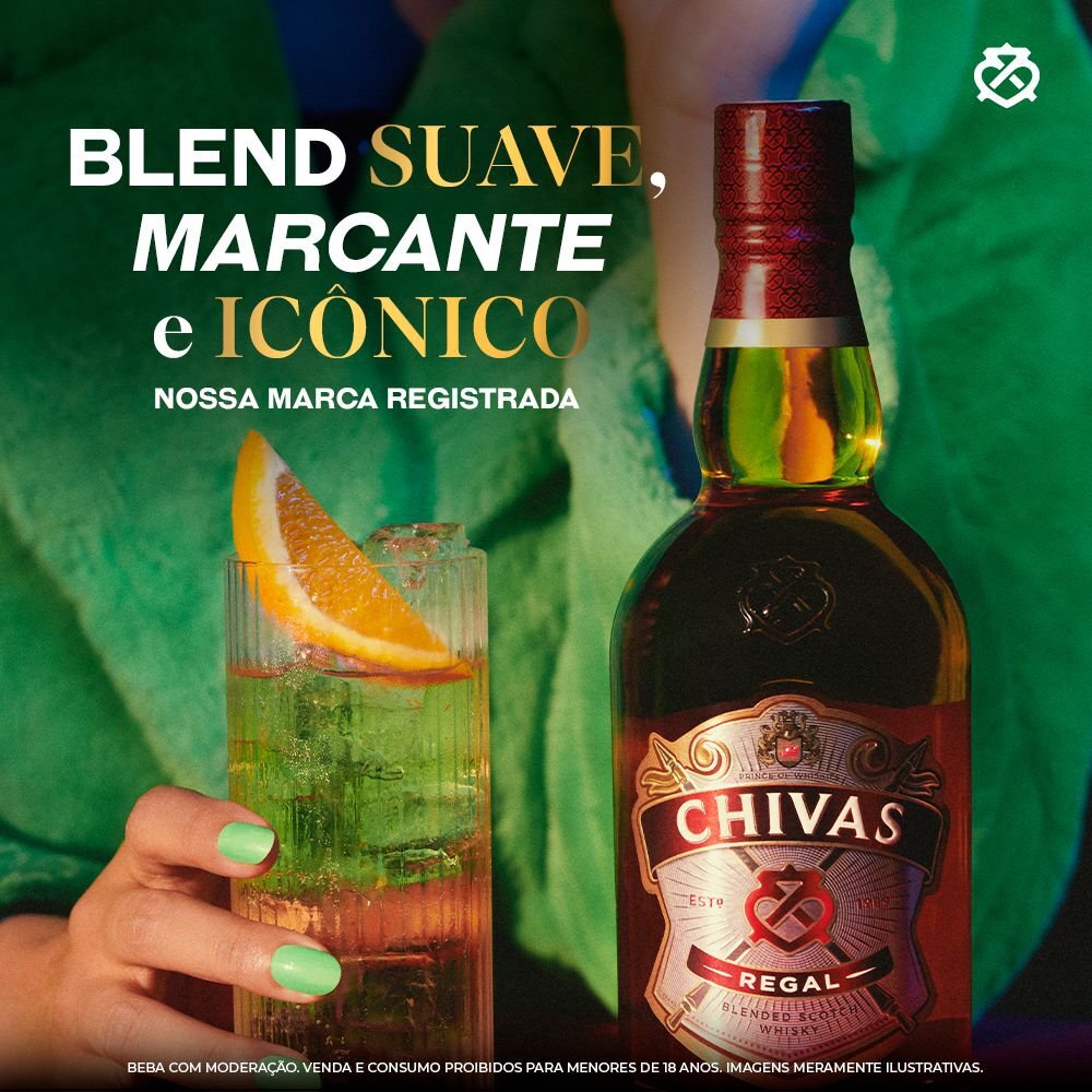 Whisky Chivas Regal 12 anos Escocês - 1 litro - Apoio Entrega V2