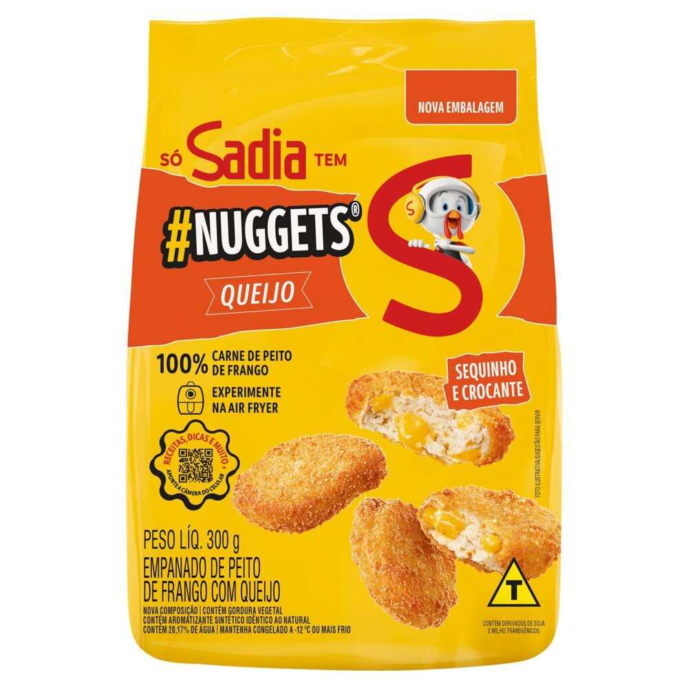 Nuggets frango com queijo 300g Sadia