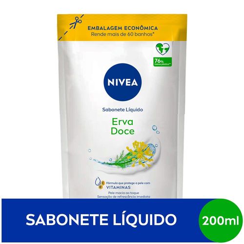 NIVEA-Sabonete-Liquido-Refil-Erva-Doce-200ml NIVEA-Sabonete-Liquido-Refil-Erva-Doce-200ml