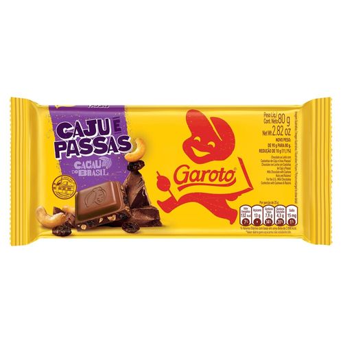 Chocolate-ao-Leite-GAROTO-Caju-com-Passas-Tablete-80g Chocolate-ao-Leite-GAROTO-Caju-com-Passas-Tablete-80g