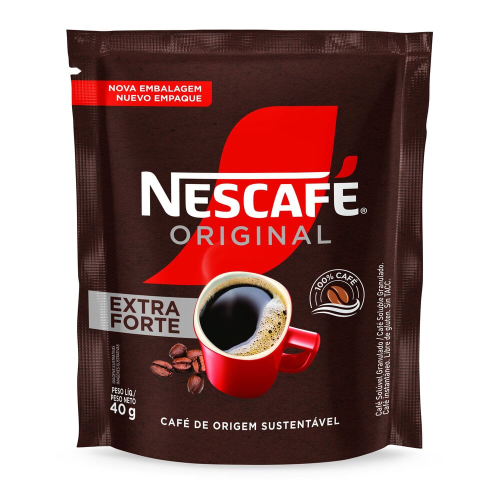 Café Solúvel Nescafé Extraforte Sachê 40g