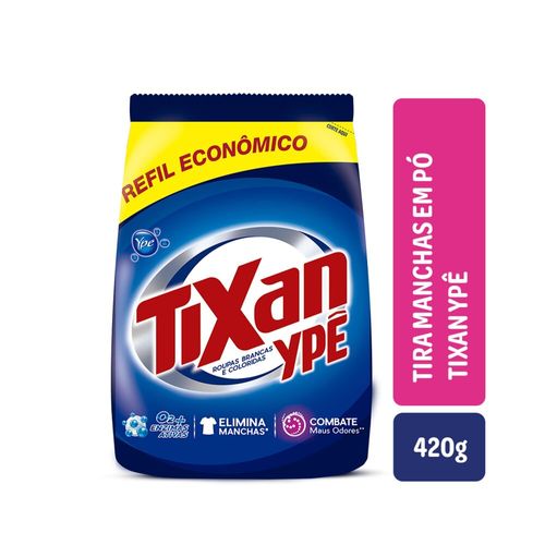 Tira-Manchas-em-Po-Tixan-Ype-Roupas-Brancas-e-Coloridas-Sache-420g Tira-Manchas-em-Po-Tixan-Ype-Roupas-Brancas-e-Coloridas-Sache-420g