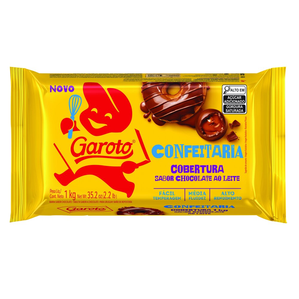 Cobertura sabor chocolate ao leite Garoto® Confeitaria 1kg