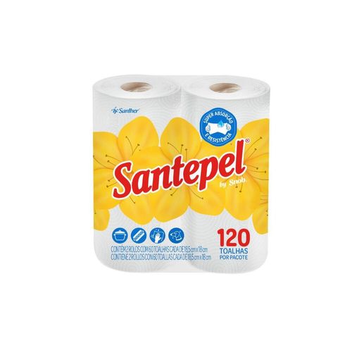 Papel-Toalha-Santepel-Multiuso-Folha-Dupla-com-2-rolos-de-120-folhas Papel-Toalha-Santepel-Multiuso-Folha-Dupla-com-2-rolos-de-120-folhas