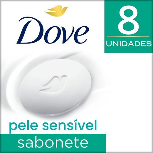 Sabonete em Barra Dove Pele Sensível 90 g 8 unidades