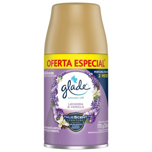 Desodorizador-Glade-Automatic-Spray-Refil-Lavanda---Baunilha-269ml-Oferta-Especial Desodorizador-Glade-Automatic-Spray-Refil-Lavanda---Baunilha-269ml-Oferta-Especial