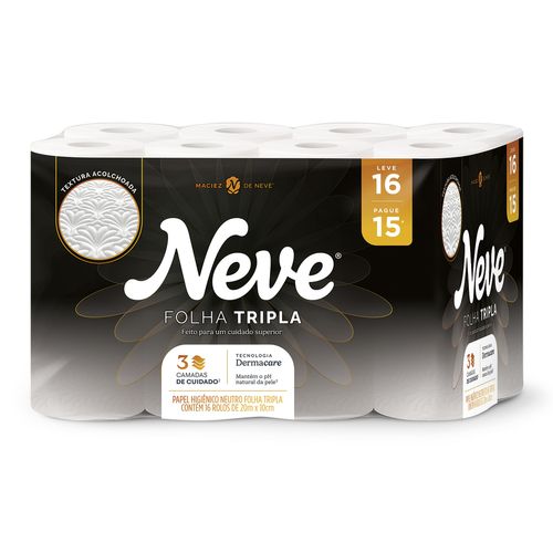 Papel-Higienico-Folha-Tripla-Neutro-Neve-Supreme-20m-Pacote-Leve-16-Pague-15-Unidades Papel-Higienico-Folha-Tripla-Neutro-Neve-Supreme-20m-Pacote-Leve-16-Pague-15-Unidades