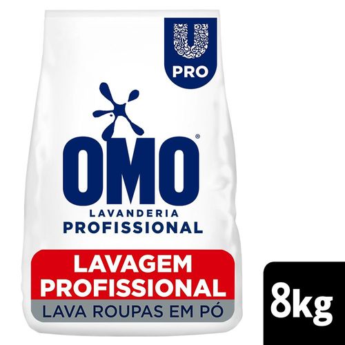 Lava Roupas em Pó OMO Lavanderia Profissional Lavagem Profissional 8 kg