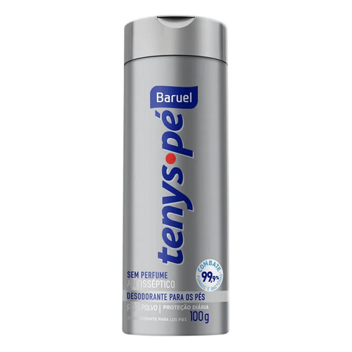 Desodorante-para-os-Pes-em-Po-Antisseptico-sem-Perfume-Baruel-Tenys-Pe-Frasco-100g