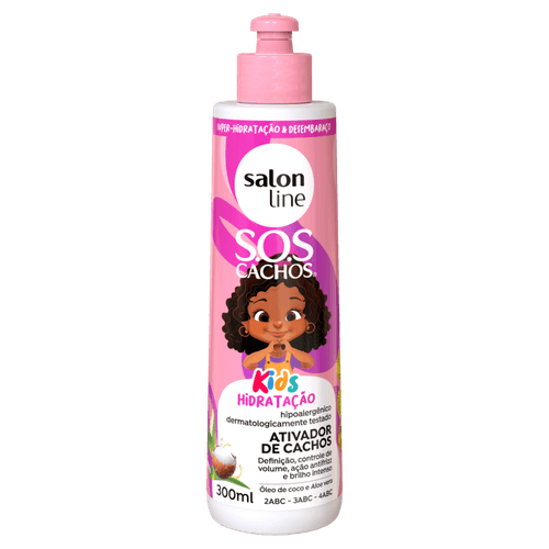 Ativador-De-Cachos-Creme-Salon-Line-S.o.s-Cachos-Kids-Frasco-300ml Ativador-De-Cachos-Creme-Salon-Line-S.o.s-Cachos-Kids-Frasco-300ml