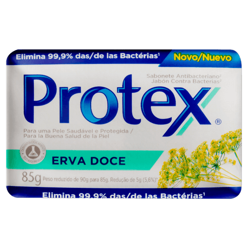 Sabonete-em-Barra-Antibacteriano-Erva-Doce-Protex-Envoltorio-85g Sabonete-em-Barra-Antibacteriano-Erva-Doce-Protex-Envoltorio-85g