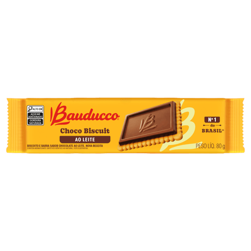 Biscoito-e-Barra-de-Chocolate-ao-Leite-Bauducco-Choco-Biscuit-Pacote-80g Biscoito-e-Barra-de-Chocolate-ao-Leite-Bauducco-Choco-Biscuit-Pacote-80g