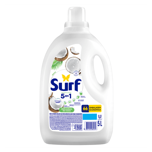 Lava-Roupas-Liquido-5-em-1-com-Oleos-Essenciais-Cuidado-do-Coco-Surf-Galao-5l-Embalagem-Economica