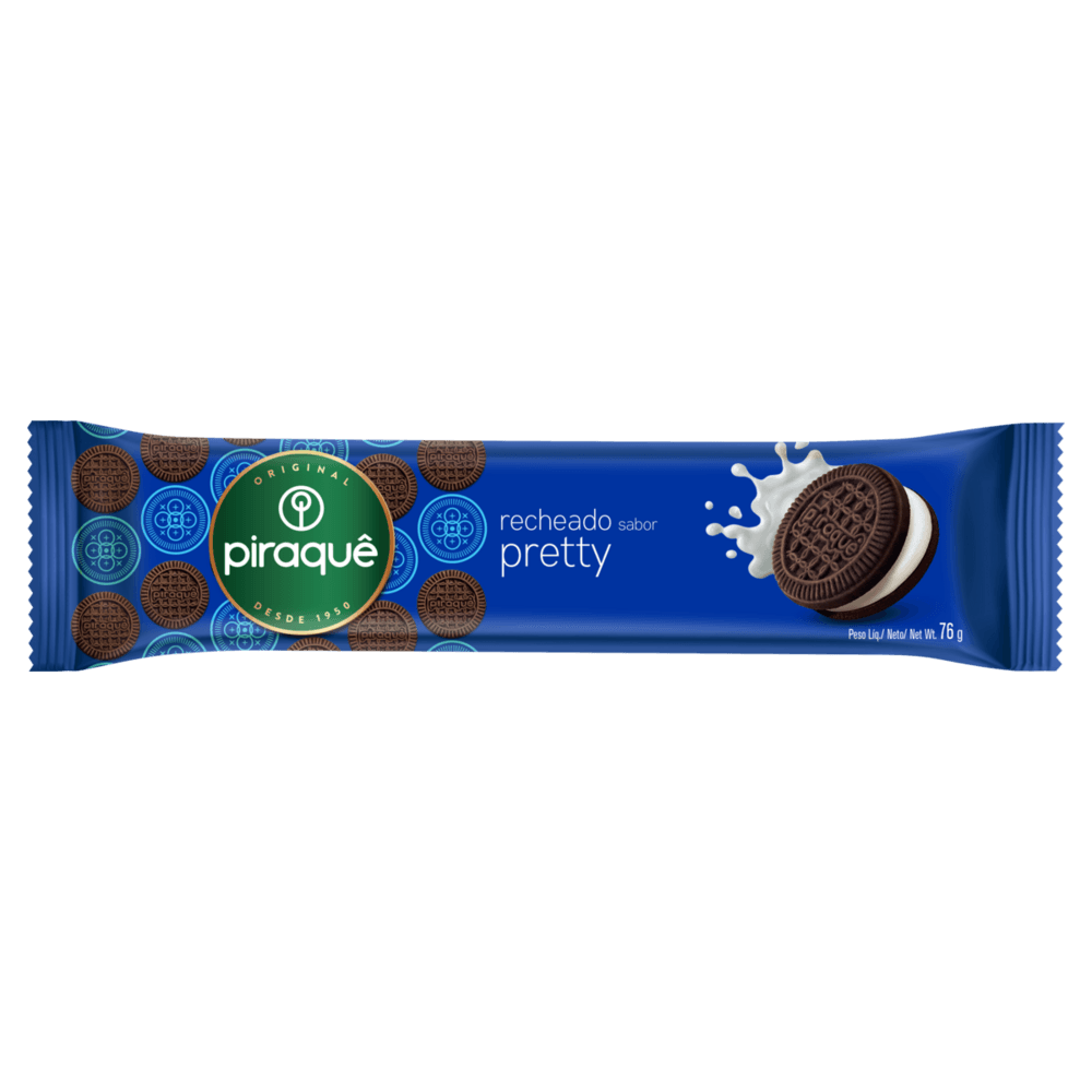 Biscoito Recheado Piraquê Pretty Pacote com 76g