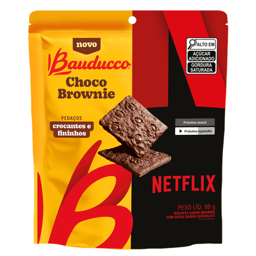 BISCOITO-CHOCO-BOWNIE-BAUDUCCO-80G-POUCH-NETFLIX BISCOITO-CHOCO-BOWNIE-BAUDUCCO-80G-POUCH-NETFLIX