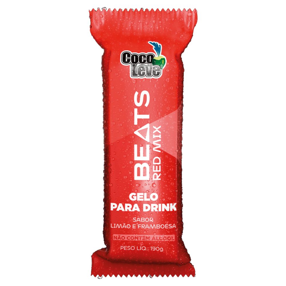 Gelo para Drink Limão e Framboesa Coco Leve Beats Red Mix Pacote