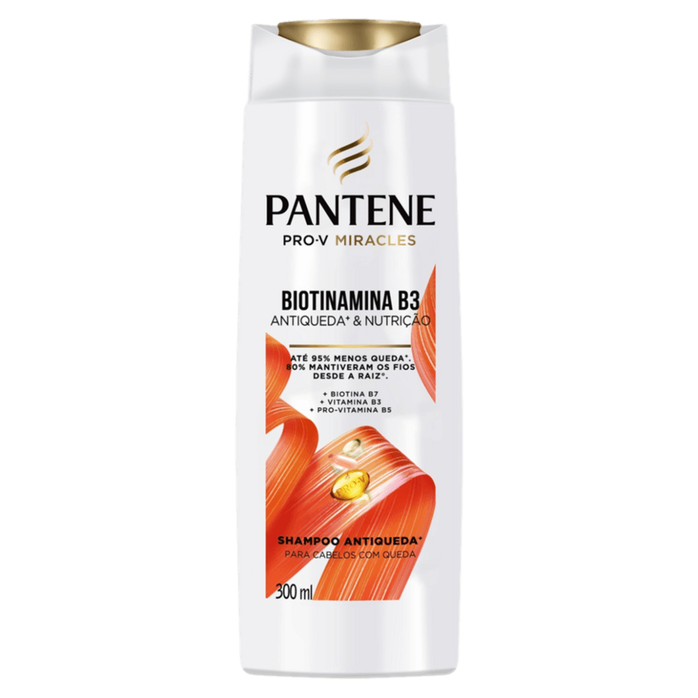 Shampoo Pantene Biotinamina B3 Antiqueda & Nutrição Frasco 300ml