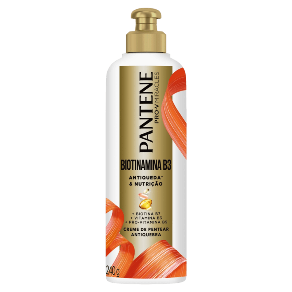 Creme para Pentear Antiquebra Pantene Biotinamina B3 Antiqueda & Nutrição Frasco 240g