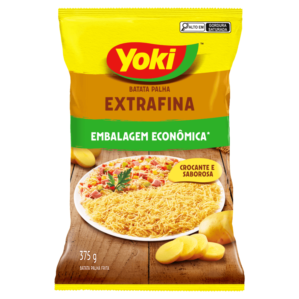 Batata Palha Extrafina Yoki Pacote 375g Embalagem Econômica