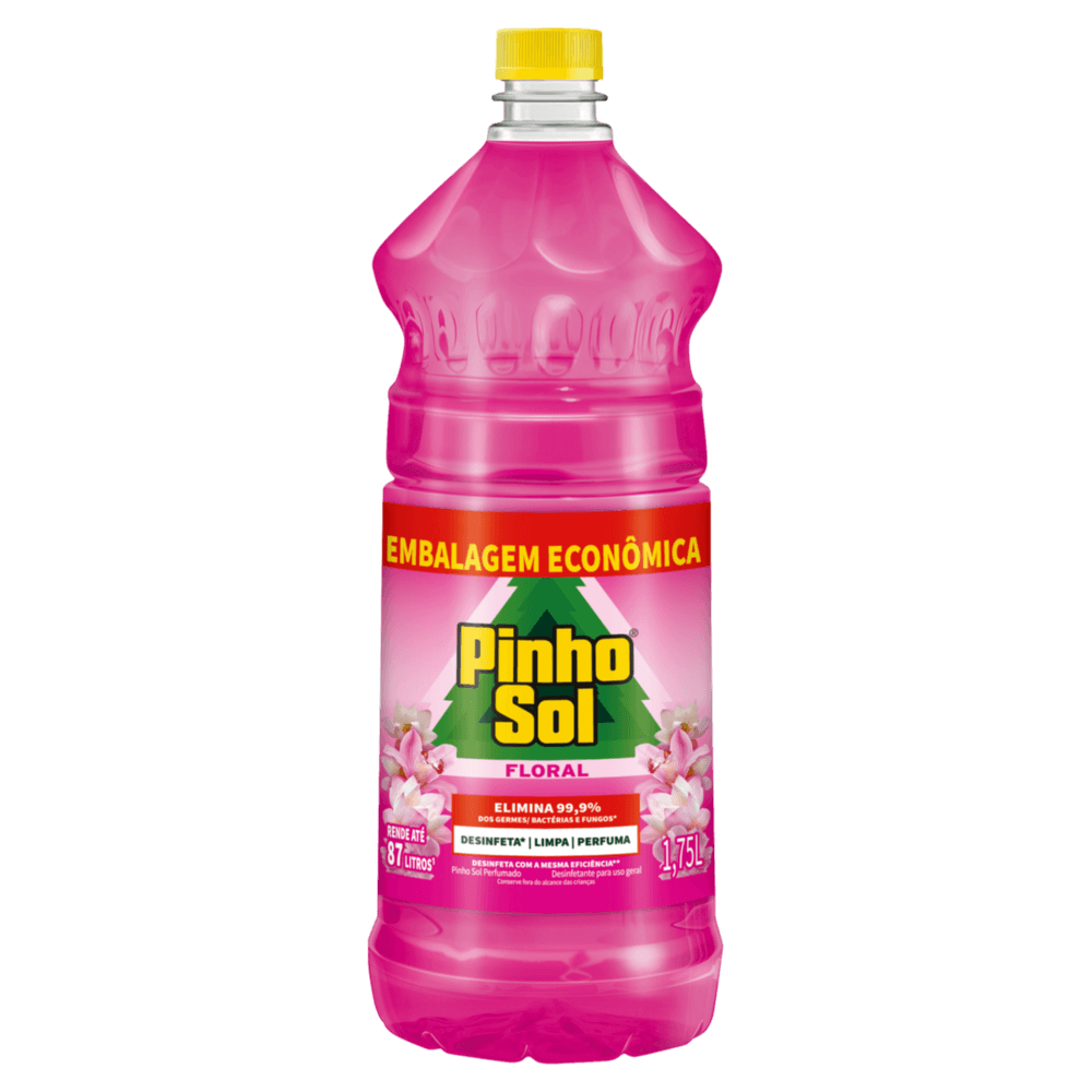 Desinfetante Perfumado Floral Pinho Sol Frasco 1,75l Embalagem Econômica