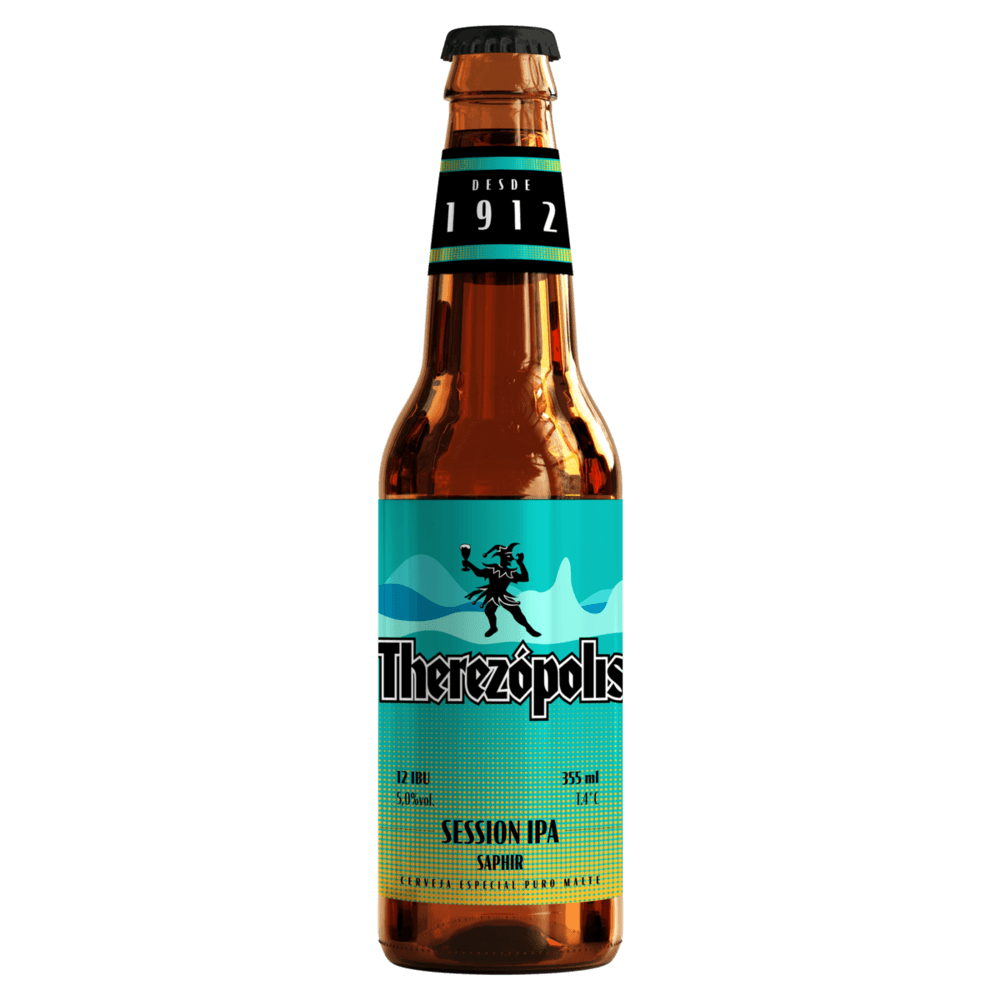 Cerveja Session IPA Puro Malte Saphir Therezópolis Garrafa 355ml