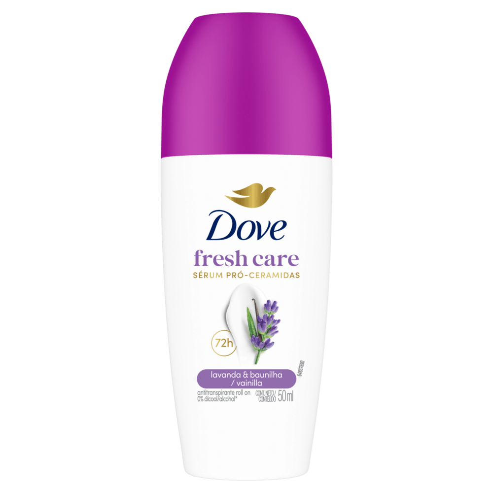 Antitranspirante Roll-On Lavanda & Baunilha Dove Fresh Care 50ml