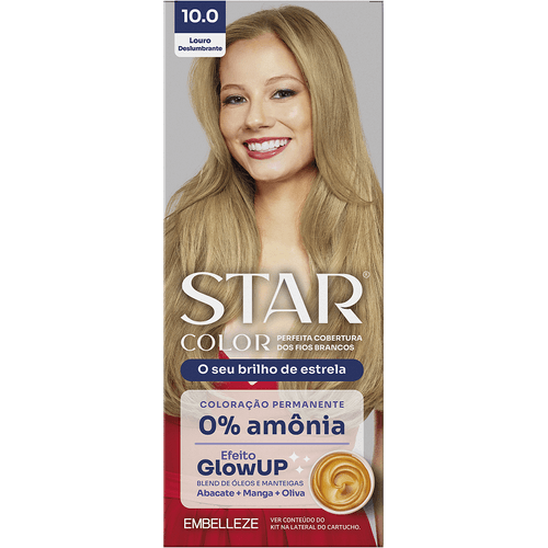 TINT-PERM-STAR-COLOR-LOURO-DESLUMBRANTE10.0 TINT-PERM-STAR-COLOR-LOURO-DESLUMBRANTE10.0