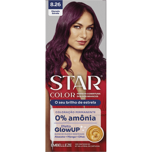 TINT-PERM-STAR-COLOR-MARSALA-ESTRELA-8.26 TINT-PERM-STAR-COLOR-MARSALA-ESTRELA-8.26