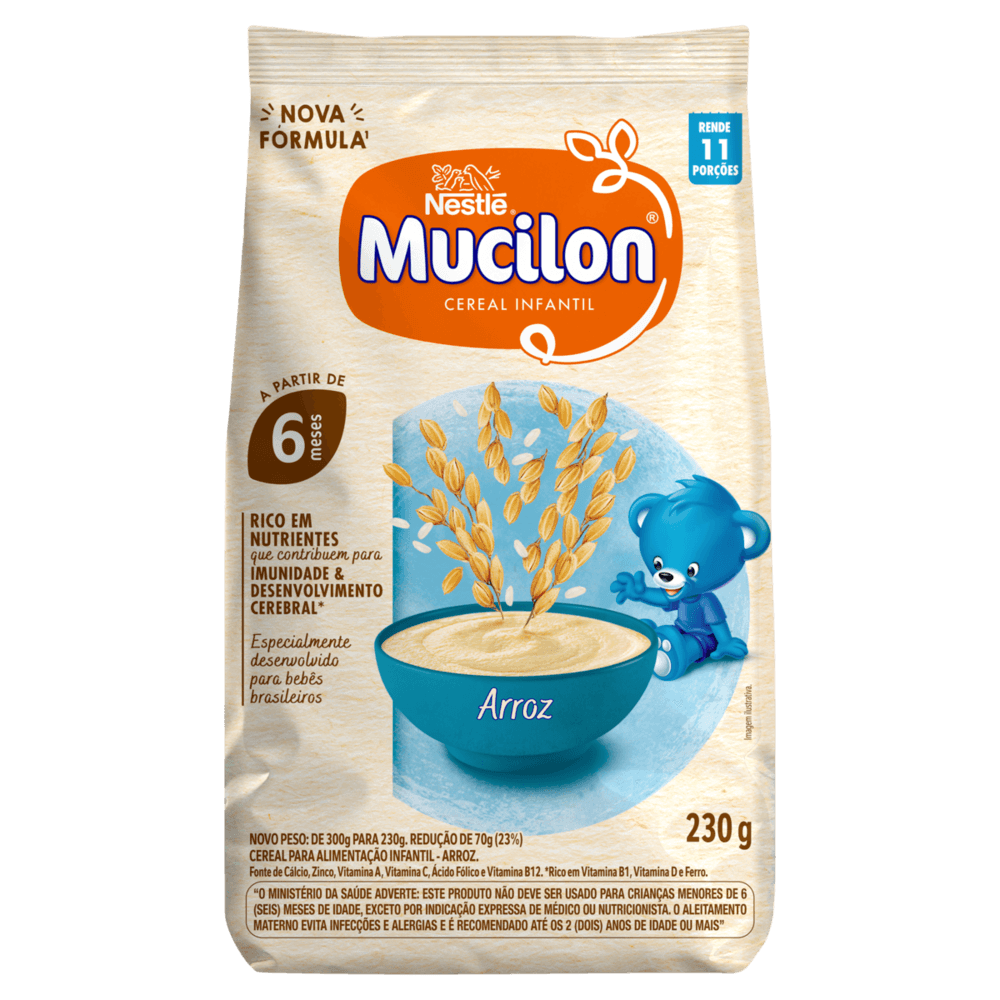 Cereal Infantil Arroz Mucilon Pacote 230g