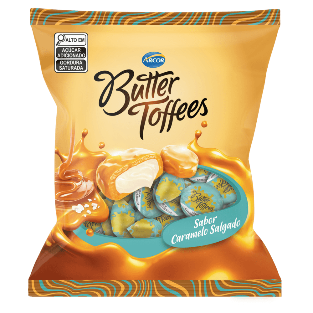 Bala Caramelo Salgado Butter Toffees Pacote 400g