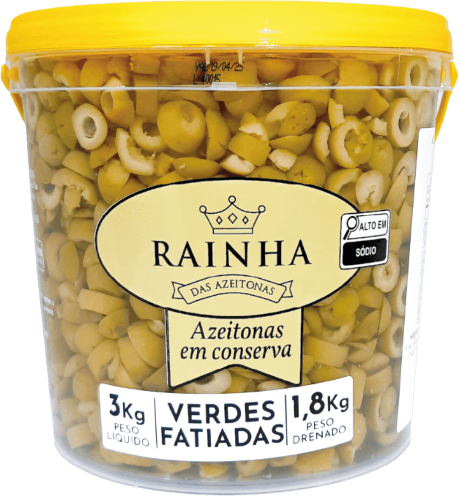 AZEITONA FATIADA VERDE RAINHA 1,8KG-BALDE