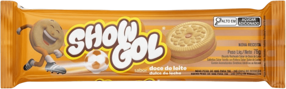 BISC RECH  SHOW GOL 76G-PC DOCE DE LEITE