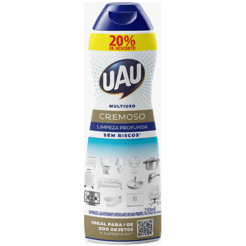 LIMPADOR-CREME-UAU-ORIGINAL-250ML-FRASCO-20--DESCONTO LIMPADOR-CREME-UAU-ORIGINAL-250ML-FRASCO-20--DESCONTO