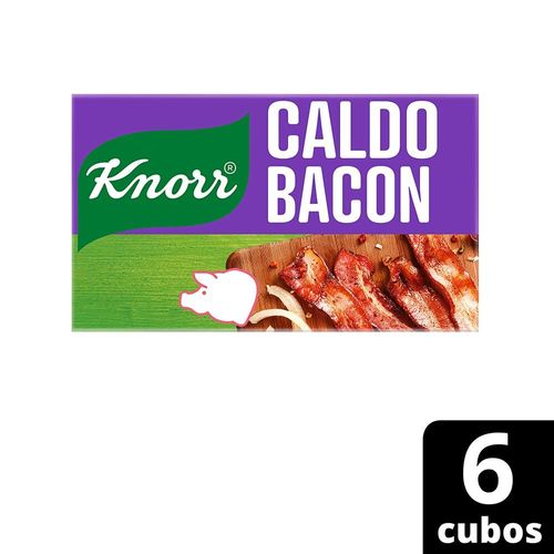 Preparado para Caldo em Tablete Bacon Knorr Mais Sabor Caixa 57g 6 Unidades