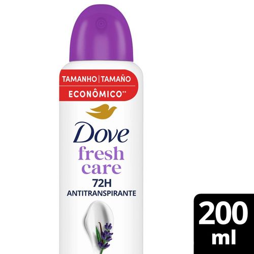 Antitranspirante Aerossol Lavanda & Baunilha Dove Fresh Care 150ml Spray