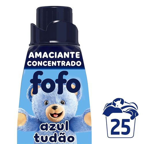 Amaciante de Roupa Concentrado Azul Tudão Fofo Frasco Leve 500ml Pague 400ml
