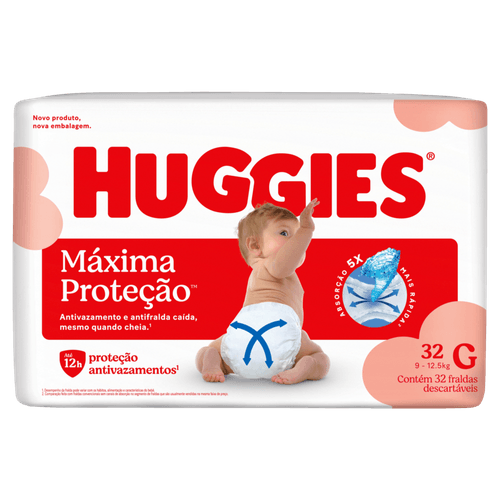 Fralda-Descartavel-Infantil-Huggies-Maxima-Protecao-G-Pacote-32-Unidades