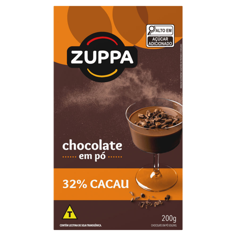 Chocolate Pó 32% Cacau Zuppa Caixa 200g - Apoio Entrega V2