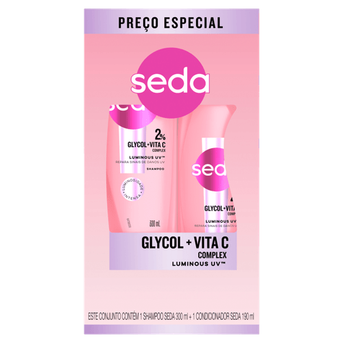 Kit-Shampoo-300ml---Condicionador-190ml-Seda-Luminous-UV