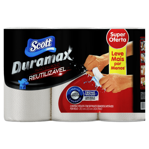 Pano-Reutilizavel-em-Rolo-Branco-Scott-Duramax-174-Unidades-Leve-Mais-Pague-Menos Pano-Reutilizavel-em-Rolo-Branco-Scott-Duramax-174-Unidades-Leve-Mais-Pague-Menos