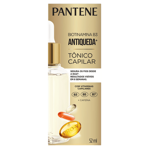 Tonico-Capilar-Antiqueda-Pantene-Biotinamina-B3-Caixa-52ml-Conta-Gotas Tonico-Capilar-Antiqueda-Pantene-Biotinamina-B3-Caixa-52ml-Conta-Gotas