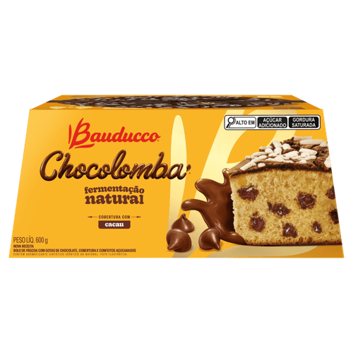 Bolo-de-Pascoa-com-Gotas-de-Chocolate-Cobertura-Cacau-e-Confeitos-Acucarados-Bauducco-Chocolomba-Caixa-600g