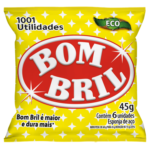 Esponja-Aco-Bombril-Eco-45g-6-Unidades Esponja-Aco-Bombril-Eco-45g-6-Unidades