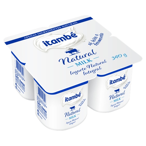 Iogurte-Integral-Natural-Itambe-Milk-Bandeja-340g-4-Unidades Iogurte-Integral-Natural-Itambe-Milk-Bandeja-340g-4-Unidades
