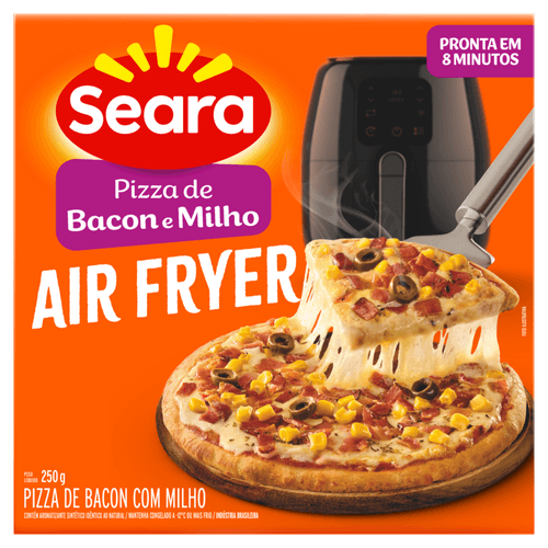 Pizza-Bacon-e-Milho-Seara-Air-Fryer-Caixa-250g Pizza-Bacon-e-Milho-Seara-Air-Fryer-Caixa-250g