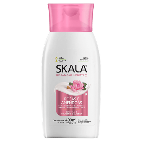 Desodorante-Hidratacao-Imediata-Skala-Rosas-e-Amendoas-Frasco-400ml Desodorante-Hidratacao-Imediata-Skala-Rosas-e-Amendoas-Frasco-400ml