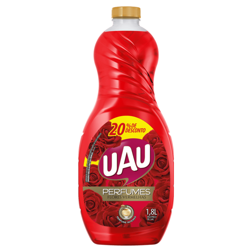 Limpador perfumado Uau Floresta Vermelha 1,8L, 20% de Desconto