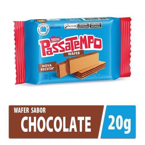 Biscoito-PASSATEMPO-Mini-Wafer-Chocolate-20g Biscoito-PASSATEMPO-Mini-Wafer-Chocolate-20g